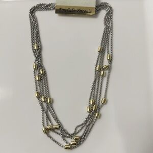 14K Gold Plated Multilayer Woven Necklace - MX Signature Collection